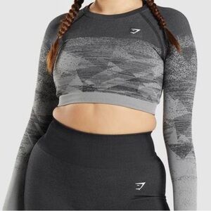 Gymshark Adapt Ombre Seamless Long Sleeve Crop Top